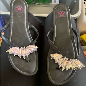Black Bat Sandals